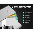 Cefito Shower Twins Tap Wall Bath Taps Brass Hot Cold Basin Bathroom Chrome-5