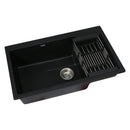 Cefito Kitchen Sink 80X48CM Granite Stone Kitchen Sinks in Black-1