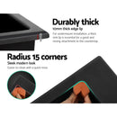 Cefito Kitchen Sink Stone Sink Granite Laundry Basin Double Bowl 116x49cm Black-7