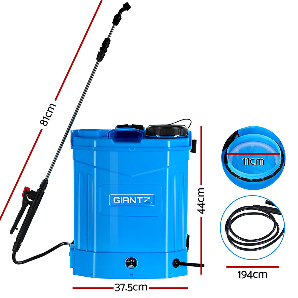 Giantz Weed Sprayer Electric 16L Knapsack Backpack Pesticide Spray Farm Garden - 0