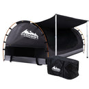 Weisshorn Double Swag Camping Swags Canvas Free Standing Dome Tent Dark Grey 4CM-1