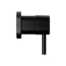 Cefito Basin Twin Tap Wall Round Brass Faucet Shower Bathtub Black-4