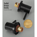 Cefito Basin Twin Tap Wall Round Brass Faucet Shower Bathtub Black-6
