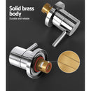 Cefito Basin Twin Tap Wall Round Brass Faucet Shower Bathtub Chrome-6