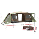 Weisshorn Instant Up Camping Tent 10 Person Outdoor Family Hiking Tents 3 Rooms-2