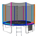 Everfit 12FT Trampoline for Kids w/ Ladder Enclosure Safety Net Pad Gift Round-1