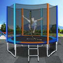 Everfit 8FT Trampoline for Kids w/ Ladder Enclosure Safety Net Pad Gift Round-7