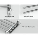 Towel Rail Rack Holder 4 Bars Wall Mounted Stainless Steel Swivel Hanging Hook-6