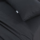Elan Linen 100% Egyptian Cotton Vintage Washed 500TC Charcoal Double Bed Sheets Set-5