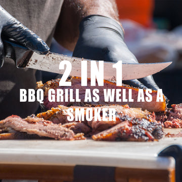 Havana Outdoors Charcoal 2-IN-1 BBQ Smoker Grill Barbecue Outdoor Cooking - 0