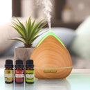 Essential Oils Ultrasonic Aromatherapy Diffuser Air Humidifier Purify 400ML - Light Wood-2