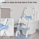 Potty Training Seat Ladder, Kids Boys Girls, Blue-4