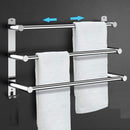 Stretchable 45-75 cm Towel Bar for Bathroom and Kitchen (Three Bars)-1