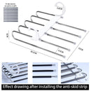 2 Pack Adjustable Multi-Layer 5 in 1 Pants Hanger for Wardrobe and Home Storage (White)-2