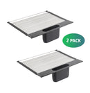 2 Pack Large Stainless Steel Roll Up Dish Drying Rack with Utensil Holder for Home Kitchen-2