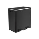 Kitchen Dual Recycling Bin 30L, Black-1