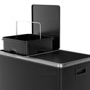 Kitchen Dual Recycling Bin 30L, Black-3