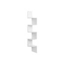 Corner Shelf 5-Tier Zigzag Wall Mount, White-1