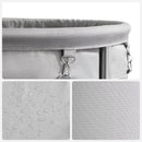 Laundry Basket Wheels, Grey Silver-6