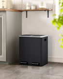 Dual Kitchen Bin 2x15L, Black-2