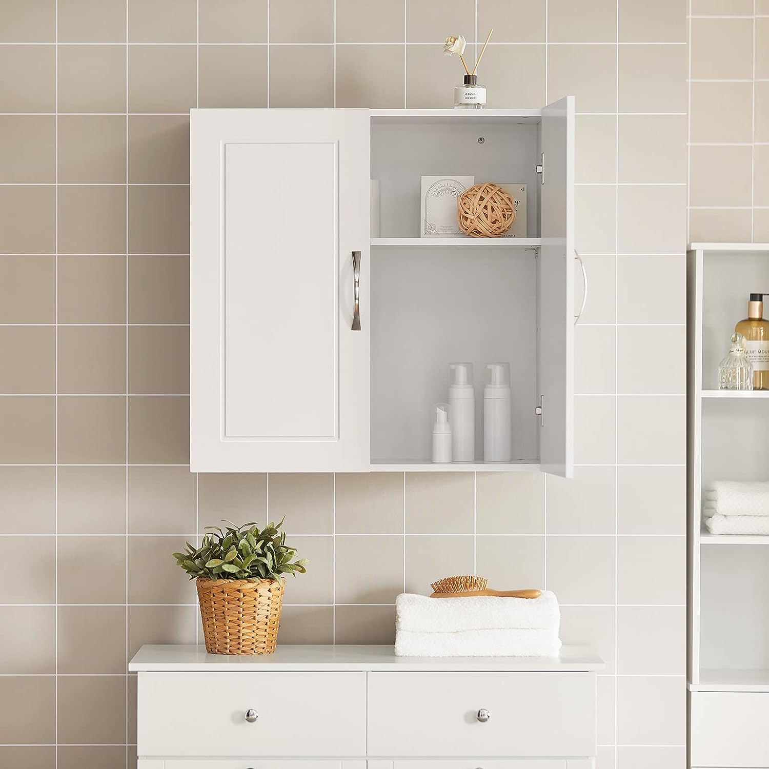 Wall Cabinets Storage, White - 0