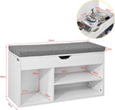 Padded Shoe Bench Lift Up Storage-3