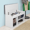 Padded Shoe Bench Lift Up Storage-4
