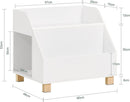 Kids Storage Bookcase 3 Compartments, White-3