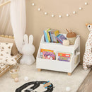 Kids Storage Bookcase 3 Compartments, White-4