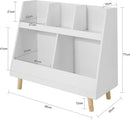Childrens Shelving Unit, 5 Compartments Bookcase-2
