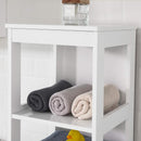 5 Tier Bathroom Shelf Cabinet, White-6
