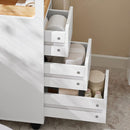 Storage Cart Narrow Cabinet Wheels Tray Drawers-7
