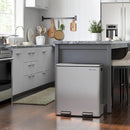 Dual Kitchen Bin, 2 x 30L, Silver-5
