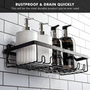 2 Pack Adhesive Stainless Steel Shower Caddy Shelf Organizer with 2 Soap Dishes for Bathroom-3