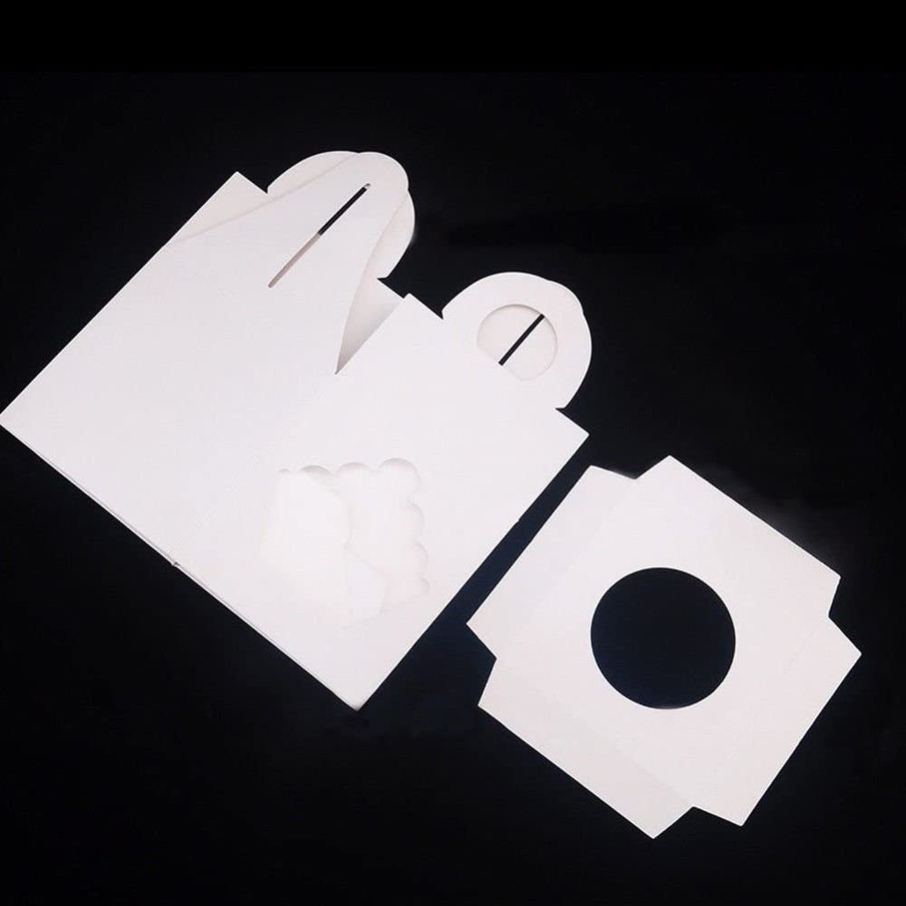 White cardboard Cupcake Box 25pcs - 0