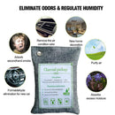10PCS Air Purifying Bags Activated Bamboo Charcoal Freshener for Car Home Shoes 200g-5