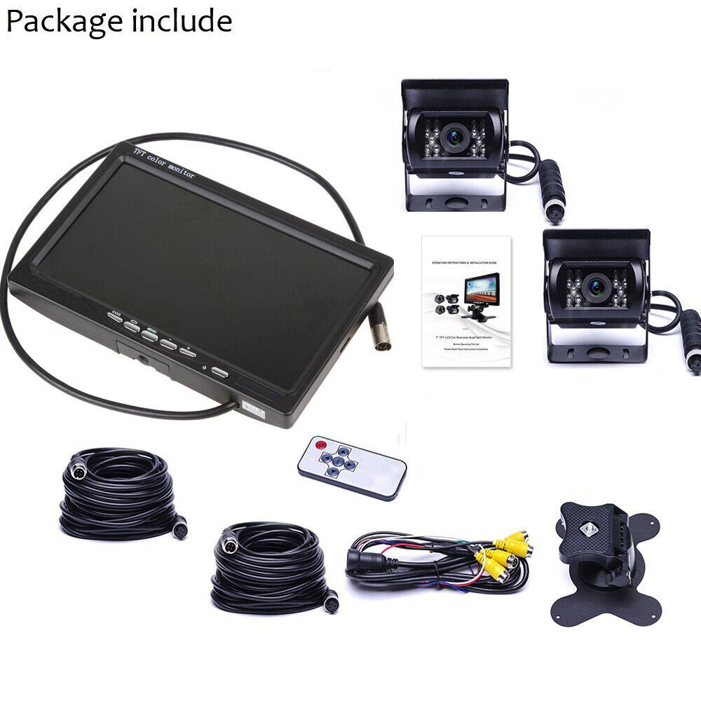 7'' Waterproof Monitor Reversing  Kit For Truck Caravan - 0