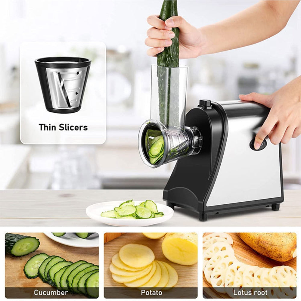 Electric Grater Vegetable Food Rotary Drum Grater Chopper Slicer - 0