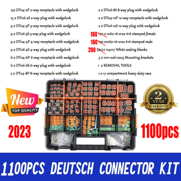 AU 1000 PCS Deutsch DT Connector Kit 14-16AWG Stamped Contacts 1100PCS UPGRADE - 0