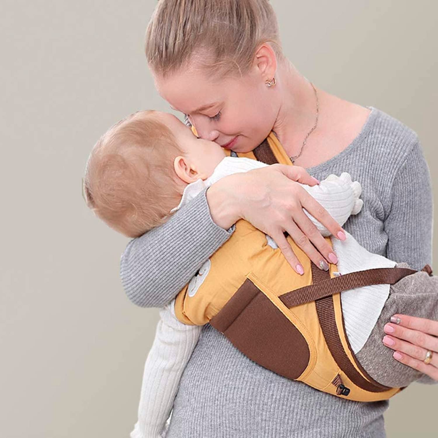 Baby Carrier With Hip Seat Ergonomic Wrap Sling Waist Stool Backpack Adjustable - 0