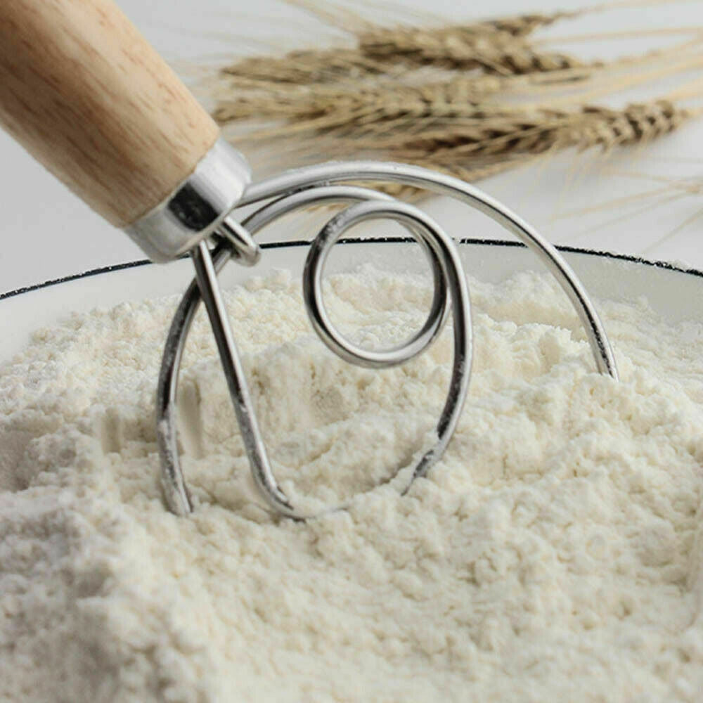 13 INCHES BAKING DOUGH STAINLESS STEEL LARGE WIRE WHISK MIXER BREAD COOKING TOOL