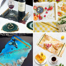 Large Safe Silicone Tray Mould Artist Mold Irregular Coaster Resin Craft Art DIY + 2 Handles-4