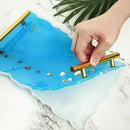 Large Safe Silicone Tray Mould Artist Mold Irregular Coaster Resin Craft Art DIY + 2 Handles-7