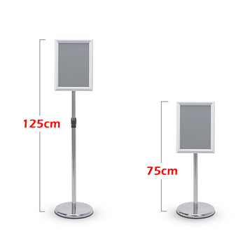 A4 Floor Poster Stand Foyer Pedestal Sign Holder Business Menu Display - 0