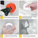 4 Port Chicken Feeder Poultry Feeder DIY Port PVC Gravity Fed Chicken Feeder-3