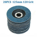20PCS 5" 125MM Angle Grinder Flap Sanding Disc 120 Grit Grinding Wheel-1