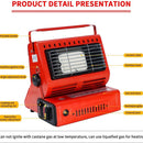 Portable Butane Gas Heater Camping Camp Tent Outdoor Hiking Camper Survival Red-4