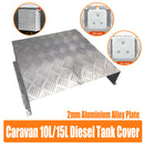 2mm Aluminium Alloy Plate Caravan Diesel Tank Cover for 10L/15L Fuel Tank Silver-1