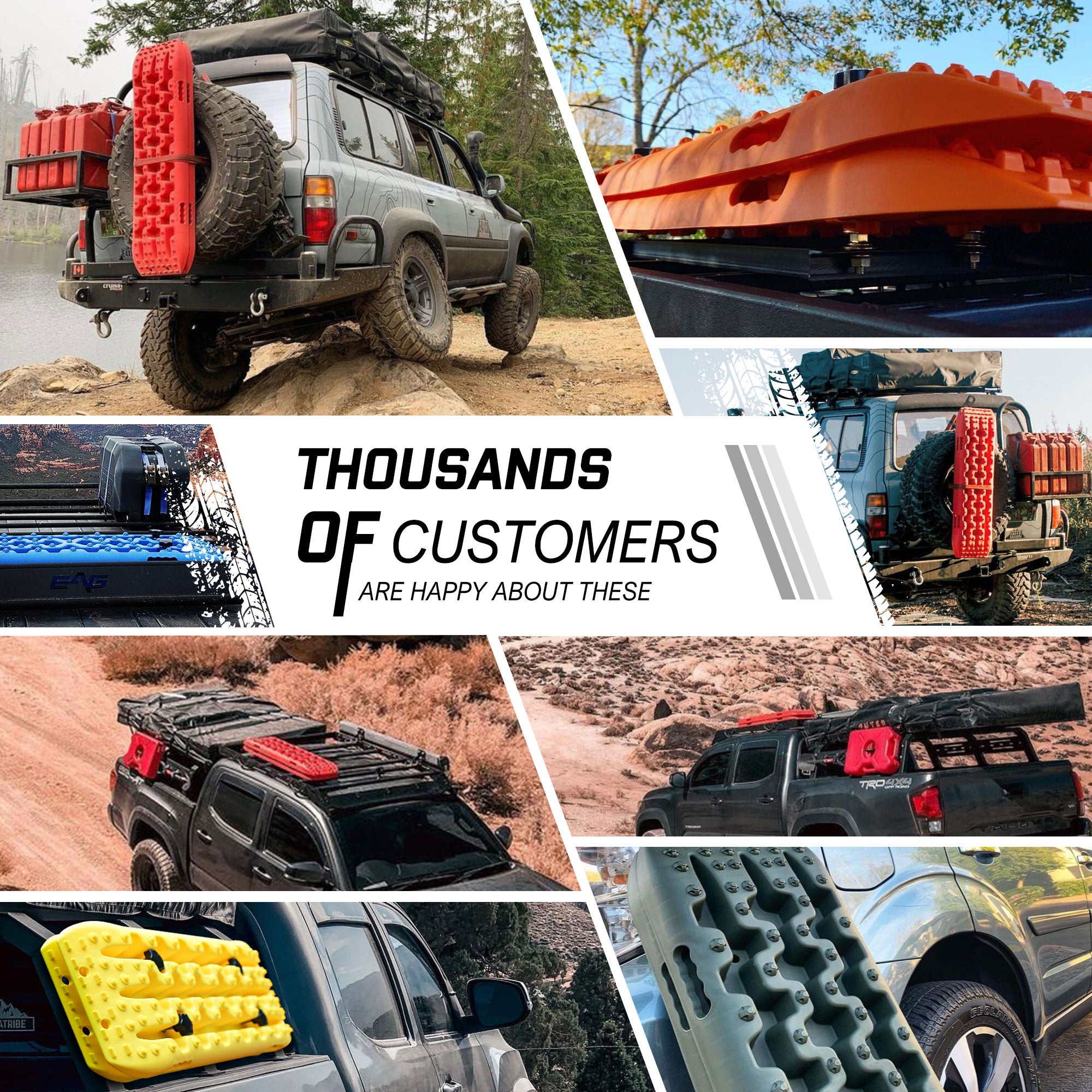 X-BULL Recovery tracks kit Boards Sand Mud Trucks 6pcs strap mounting 4x4 Sand Snow Car green GEN3.0 - 0