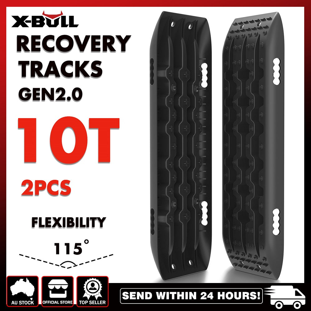 X-BULL KIT1 Recovery track Board Traction Sand trucks strap mounting 4x4 Sand Snow Car BALCK - 0